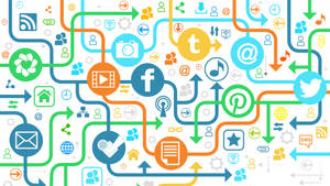 Social Network Digitalization Concept Wallpaper