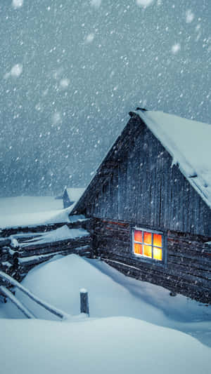 Soft Falling Snow Blankets The Countryside Wallpaper
