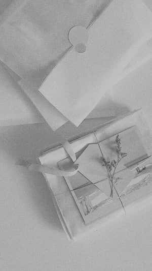 Soft White Aesthetic Enveloped Letters Wallpaper