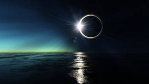 Solar Eclipse At Sea Wallpaper
