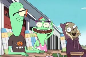 Solar Opposites Characters With Crypt Keeper Wallpaper