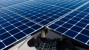 Solar Panels On The Rooftop In Brooklyn Wallpaper