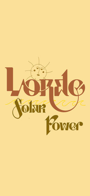 Solar Power Lorde Graphic Art Wallpaper
