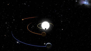 Solar System Glowing Portrait Wallpaper