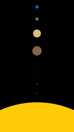 Solar System Minimalist Phone Wallpaper