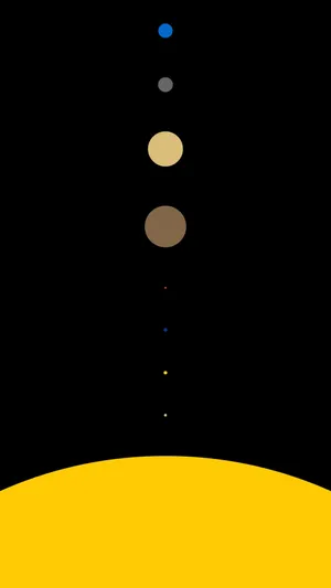 Solar System Minimalist Phone Wallpaper