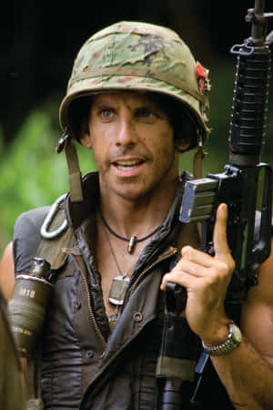 Soldier_in_ Jungle_ Tropic_ Thunder Wallpaper