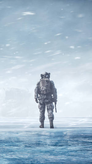 Soldier On Ice Battlefield 4 Phone Wallpaper