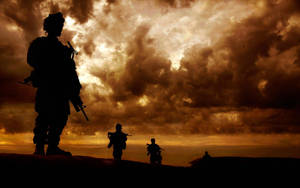 Soldier Us Armed Forces Silhouette Wallpaper