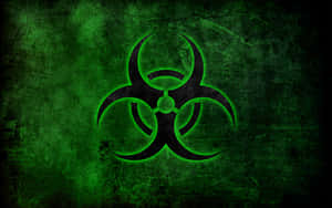 Solid Green Biohazard Logo Wallpaper