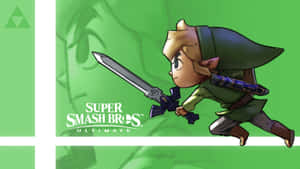 Solid Image And Shadow Of Toon Link Wallpaper