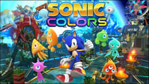 Sonic Colors With Sonic And Aliens Wallpaper