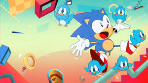 Sonic The Hedgehog, Dashing Through The Virtual World. Wallpaper