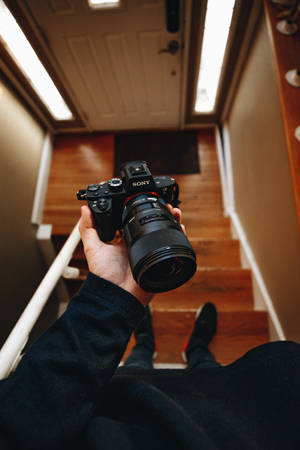 Sony Camera On Stairs Wallpaper