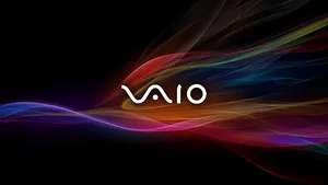 Sony Logo Vaio Light Waves Wallpaper