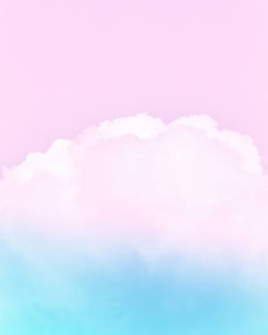Soothing Sky Gradient - Pink And Blue Cloud Background Wallpaper