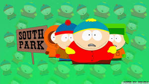 South Park In Green Background Wallpaper