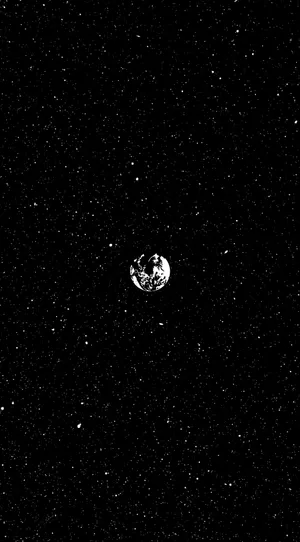Space Aesthetic Minimalist Planet Wallpaper