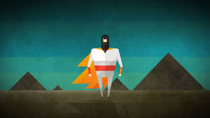 Space Ghost Cute Vector Art Wallpaper