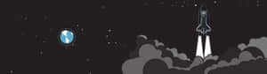 Space Hd 3840x1080 Rocket Earth Wallpaper