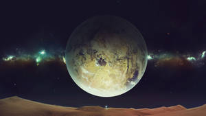 Space Planet From Desert Wallpaper