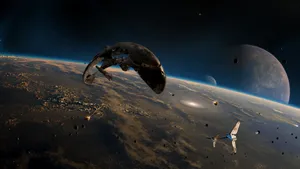 Space Ship Real Space Wallpaper