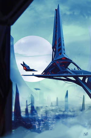 Space Station, City, Sci-fi, Future, Art Wallpaper