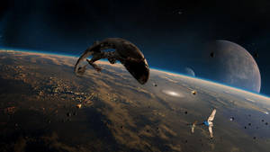 Spaceships And Planets 1920x1080 Hd Space Wallpaper