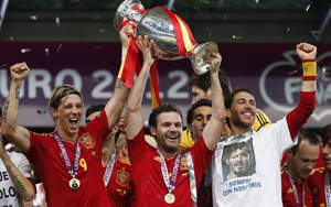 Spain National Football Team 2012 Uefa Euro Champion Wallpaper