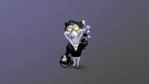 Spamton From Deltarune Striking A Pose On A Vibrant Background Wallpaper