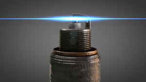 Spark Plug Gray Background Blue Light Wallpaper