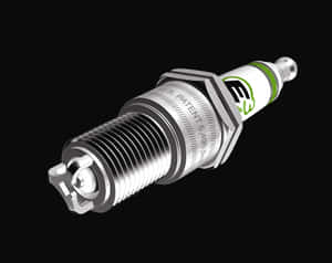 Spark Plug Metal Black Background Wallpaper