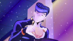 Sparkling Josuke Cute Eating Smiling Wallpaper