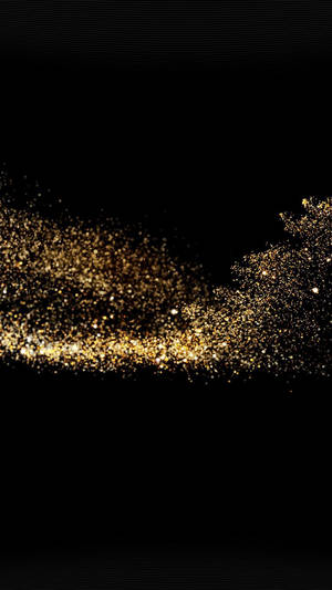 Sparkly Gold Glitters Beautiful Dark Background Wallpaper