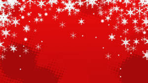 Sparkly Snowflakes Red Christmas Background Wallpaper