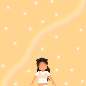 Sparkly Yellow Girl Roblox Character Wallpaper