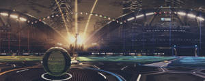 Spectacular Panorama Of Rocket League Field In 2k Resolution Wallpaper