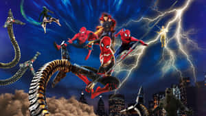 Spectacular Visualization Of Spider-man In Action Wallpaper