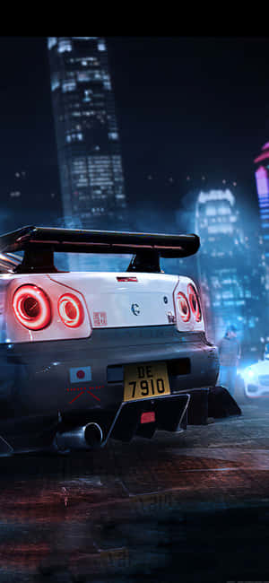 Speed And Power Take Shape With Gtr Iphone Wallpaper