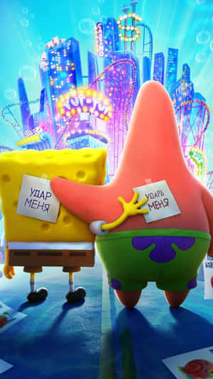 Spice Up Your Phone With This Dazzling Spongebob Iphone Wallpaper. Wallpaper