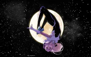 Spider Gwen Full Moon Wallpaper