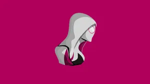 Spider Gwen Minimalism Pink Wallpaper