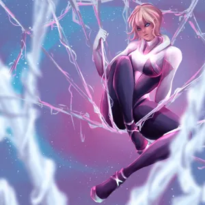 Spider Gwen Spider Web Swing Wallpaper