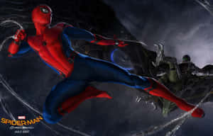 “spider-man Back In Action In Spider-man: Homecoming!” Wallpaper