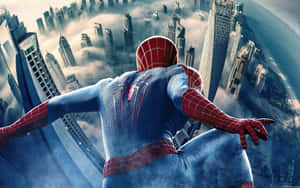 Spider Man Cool Watches Over City Wallpaper