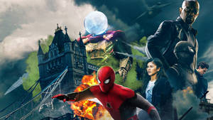 Spider Man Far From Home Tower Bridge Wallpaper