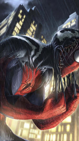 Spider-man In Venom Costume Wallpaper