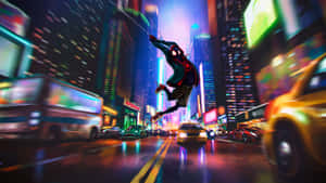 Spider-man: Into The Spider-verse 4k Colorful Street Wallpaper