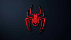 Spider - Man Logo On A Dark Background Wallpaper