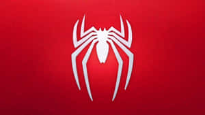Spider Man Ps4 4k White Spider Logo Red Background Wallpaper